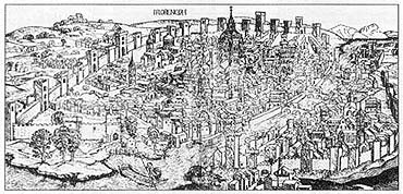  Liber cronicarum...   1493: widok Florencji 
