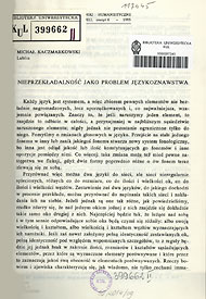  Michał Kaczmarkowski - publikacje naukowe 