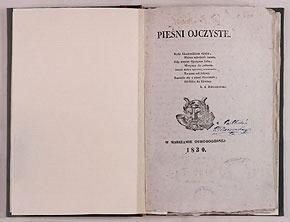  Pieśni ojczyste, Warszawa 1830 