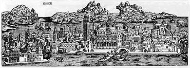  Liber cronicarum...   1493: widok Wenecji 