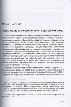 Mariusz Handzlik- publikacje Mariusz Handzlik- publikacje