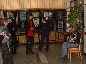 Krzysztoff Skain May, XII'2005 otwarcie wystawy w BU KUL 'Nie daj się smutkowi' 