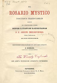  De Rosario Mystico, 1889 