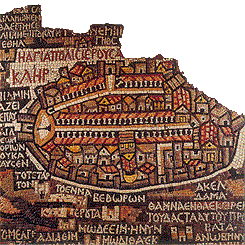  Madaba, mozaika w kościele z VI w. Jerozolima w centrum świata bizantyńskiego 