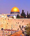  Jerozolima: Ściana Płaczu i złota kopuła Meczetu Omara 
