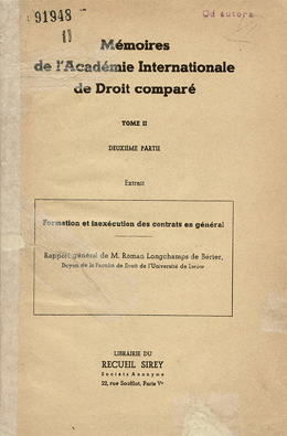Roman Longchamps de Berier- publikacje