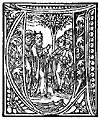  'U' - inicjał z Biblii Zainera wydanej w Augsburgu w r. 1475 