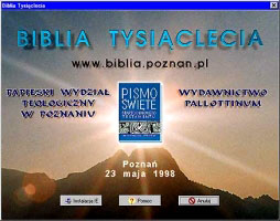  Biblia Tysiąclecia, wersja HTML   UAM / Pallotinum, Poznań 1998 