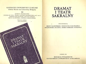  Dramat i teatr sakralny, 1988 