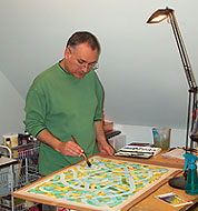  René Hugo Arceo, Chicago, 2003   w pracowni malarza i grafika 