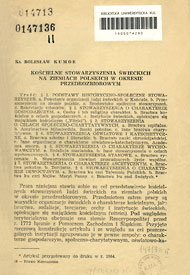 Ks. B. Kumor: Kościelne stowarzyszenia świeckie na ziemiach polskich w okresie przedrozbiorowym Ks. B. Kumor: Kościelne stowarzyszenia świeckie na ziemiach polskich w okresie przedrozbiorowym