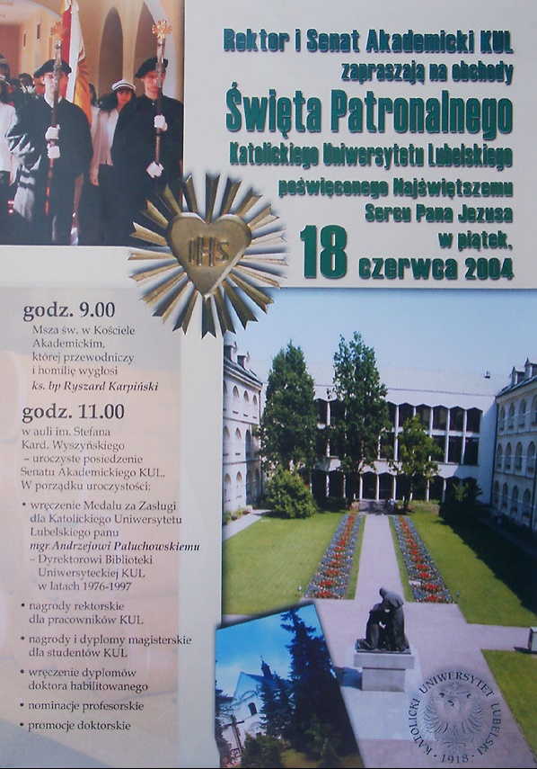  Plakat Święta Patronalnego KUL, 2004 