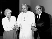  Maria i Stefan Swieżawscy u Jana Pawła II, prawdopodobnie lata '80. XX wieku 
