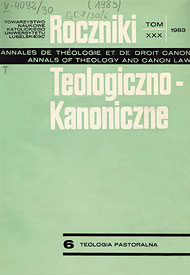  Ks. Szafrański, KUL, 1983, Roczniki Teologiczno-Kanoniczne, z. 6, Teologia Pastoralna 