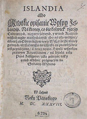  Daniel Vetter: ISLANDIA álbo   Krotkie opisanie Wyspy Islandiy, 1638 