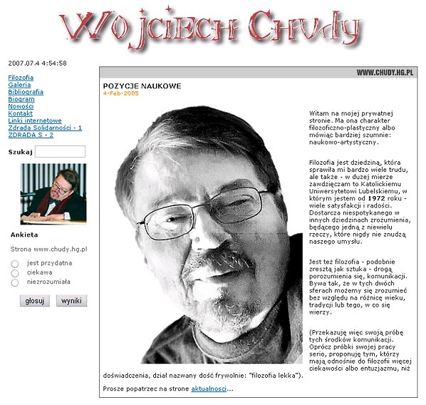  Wojciech Chudy - witryna internetowa 