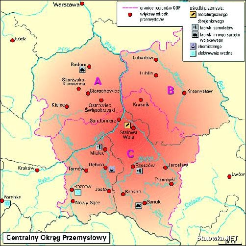  Mapka Centralnego Okręgu Przemysłowego 