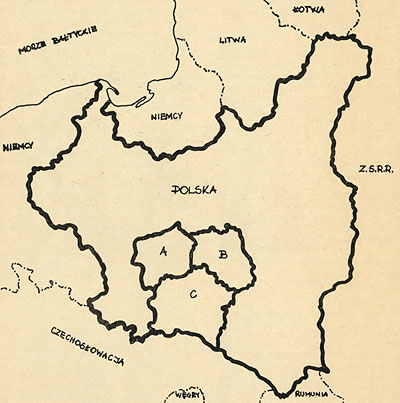  Mapka: COP w Polsce przed 1939 r. 