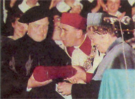  Uroczystość wręczenia doktoratu honoris causa Czesławowi Miłoszowi na KUL, 11.VI'1981 