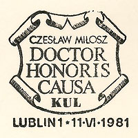  Czeslaw Milosz - stempel FDC, 1981 