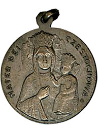  Pamiątkowu medalion pielgrzymkowy Johannes Paulus II Pontifex Maximvs Mater Dei, Czestochowa - rewers 