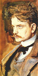  Akseli Gallen-Kallela, portret młodego Sibeliusa 