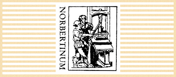  Kompozycja z sygnetem Wydawnictwa NORBERTINUM założonego w Lublinie w roku 1989 