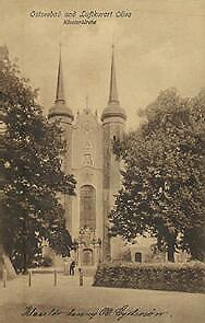  Pocztówka, początek XX w. Oliwa, Kościół pocysterski 