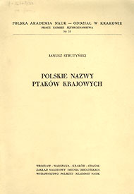  Janusz Strutyński: Polskie nazwy ptaków krajowych 