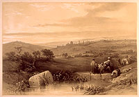  Jerusalem du cote du Nord litografia, David Roberts I połowa XIX w. 