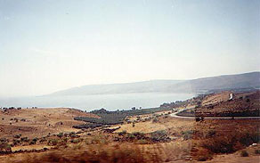  Jezioro Genezaret widok z Góry Błogosławieństw 