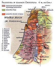  Mapa Palestyny I w. po Chrystusie 