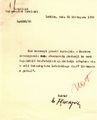 Zawiadomienie ks. rektora J. Kruszyńskiego o akademii ku czci zmarłej hr. A. Potulickiej z dnia 21. 11. 1932 r.